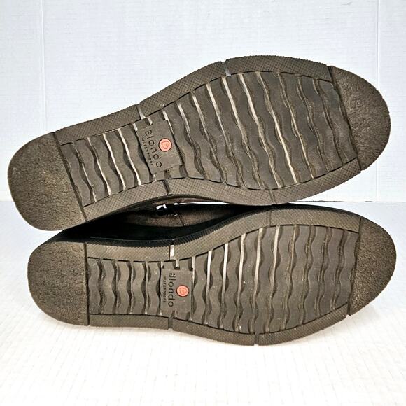 Blondo Luisa Gray Suede Waterproof Wedge Heel Chelsea Ankle Boots Size 8.5M - Picture 4 of 11